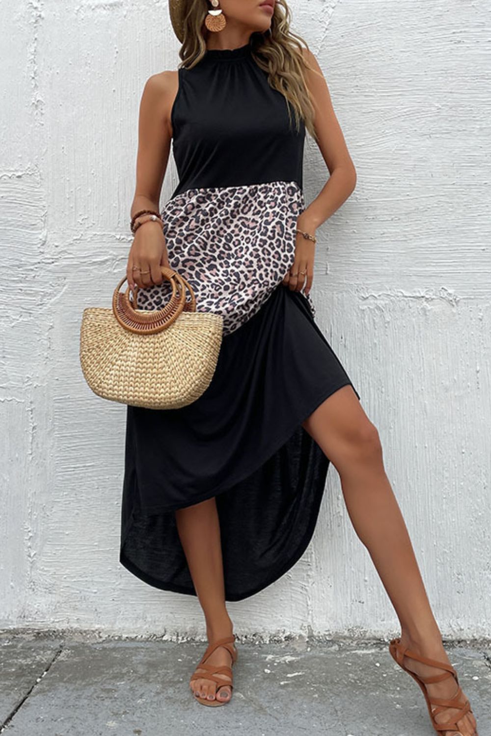 Maxine Contrast Sleeveless Maxi Dress