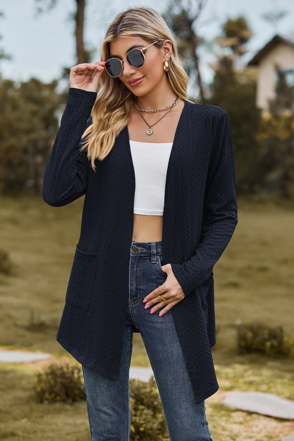 Simple & Easy Cable-Knit Cardigan