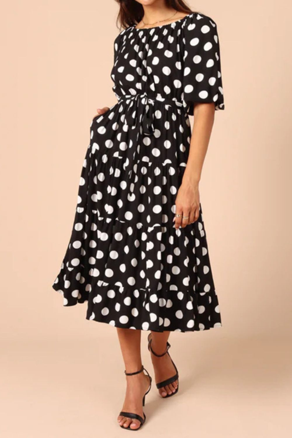 Dottie Tie Waist Midi Dress