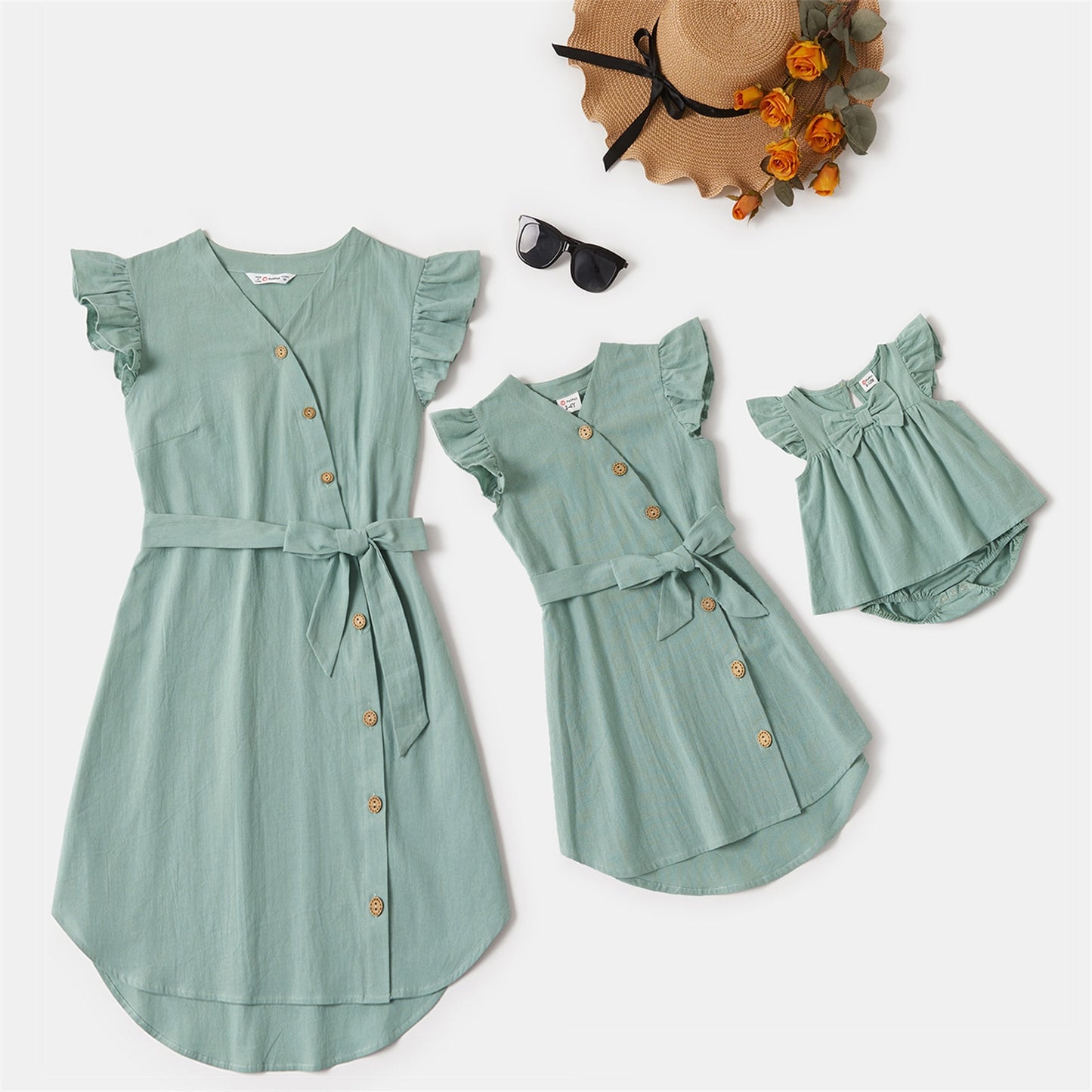 Patty Cake Flutter Sleeve Mommy & Me Dress