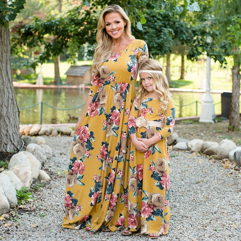 Brilliant Blooms Maxi Dress Mommy & Me