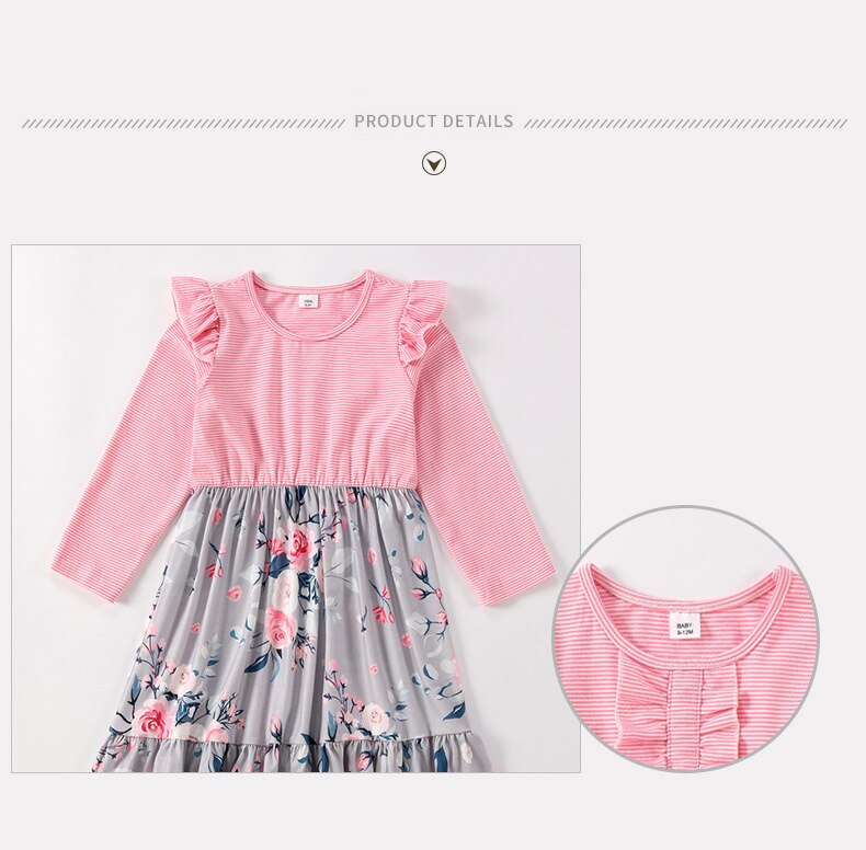 Grey Floral Outfits for Mommy & Me