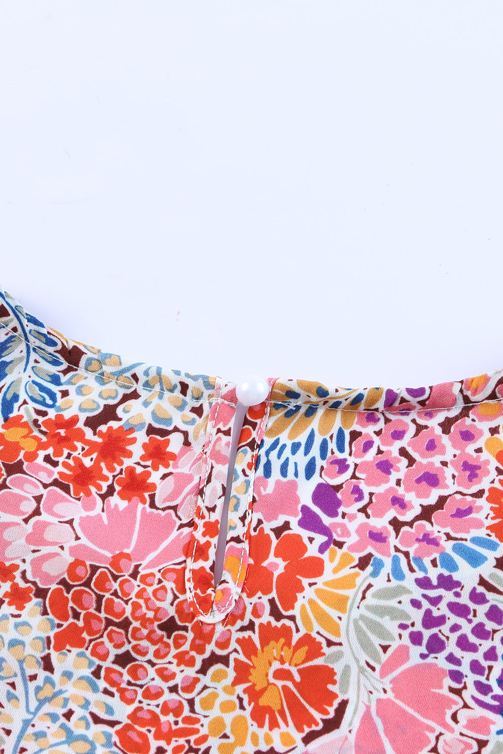 Floral Flounce Sleeve Blouse