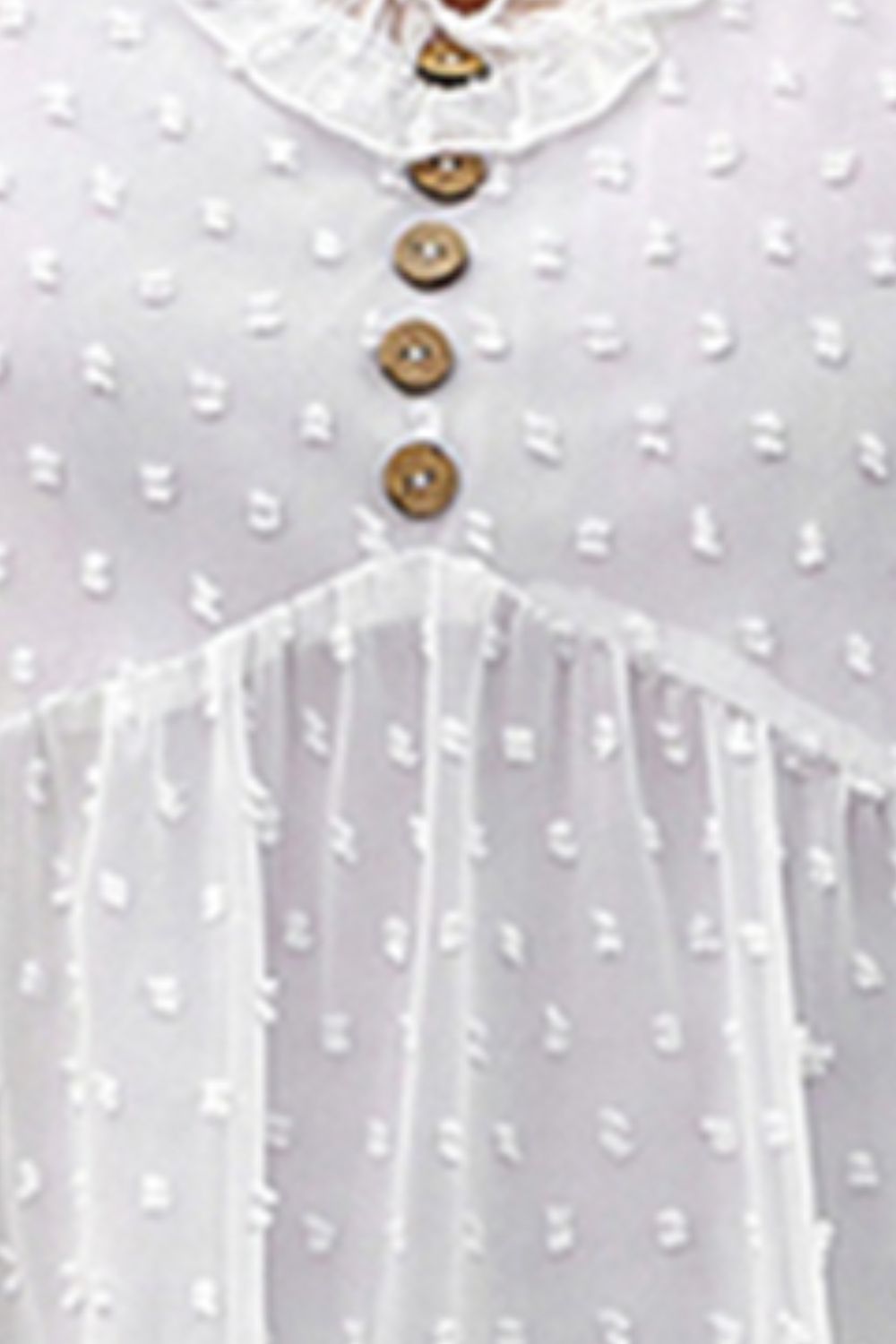 Swiss Dot Wishful White V-Neck Tank