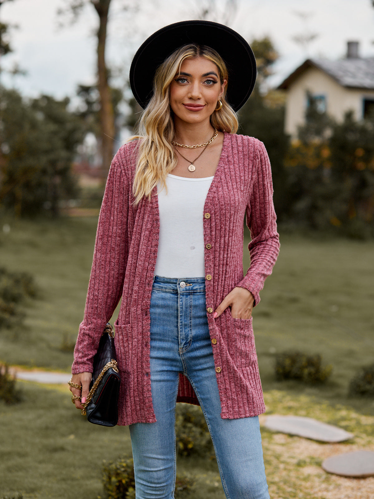 All The Seasons Button-Up Cardigan with Pockets