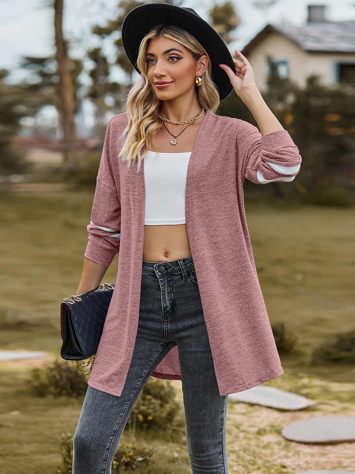 Long Sleeve Double Stripe Cardigan
