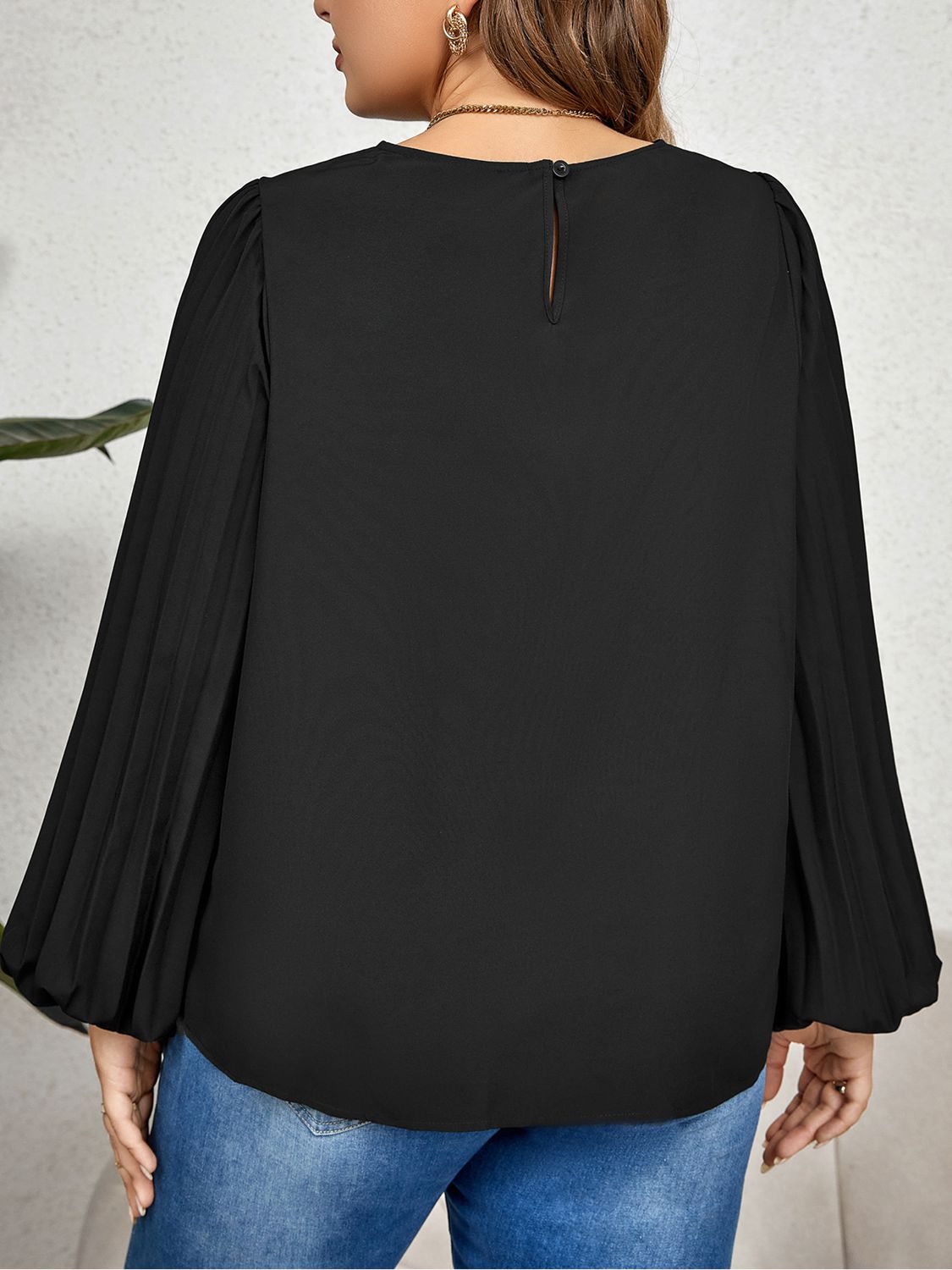 Puff Sleeve Blouse Full Size