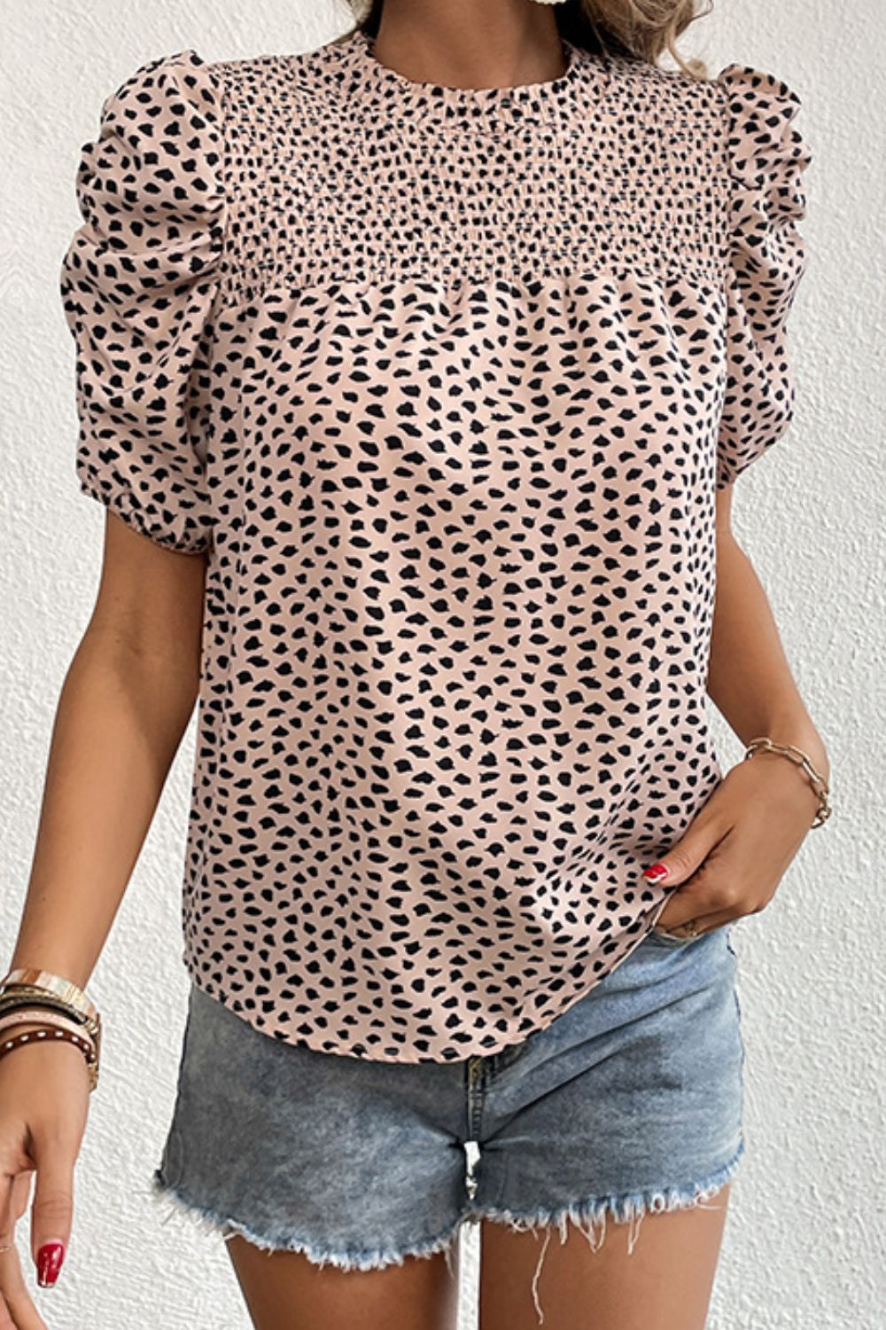 Piper Smocked Puff Sleeve Blouse