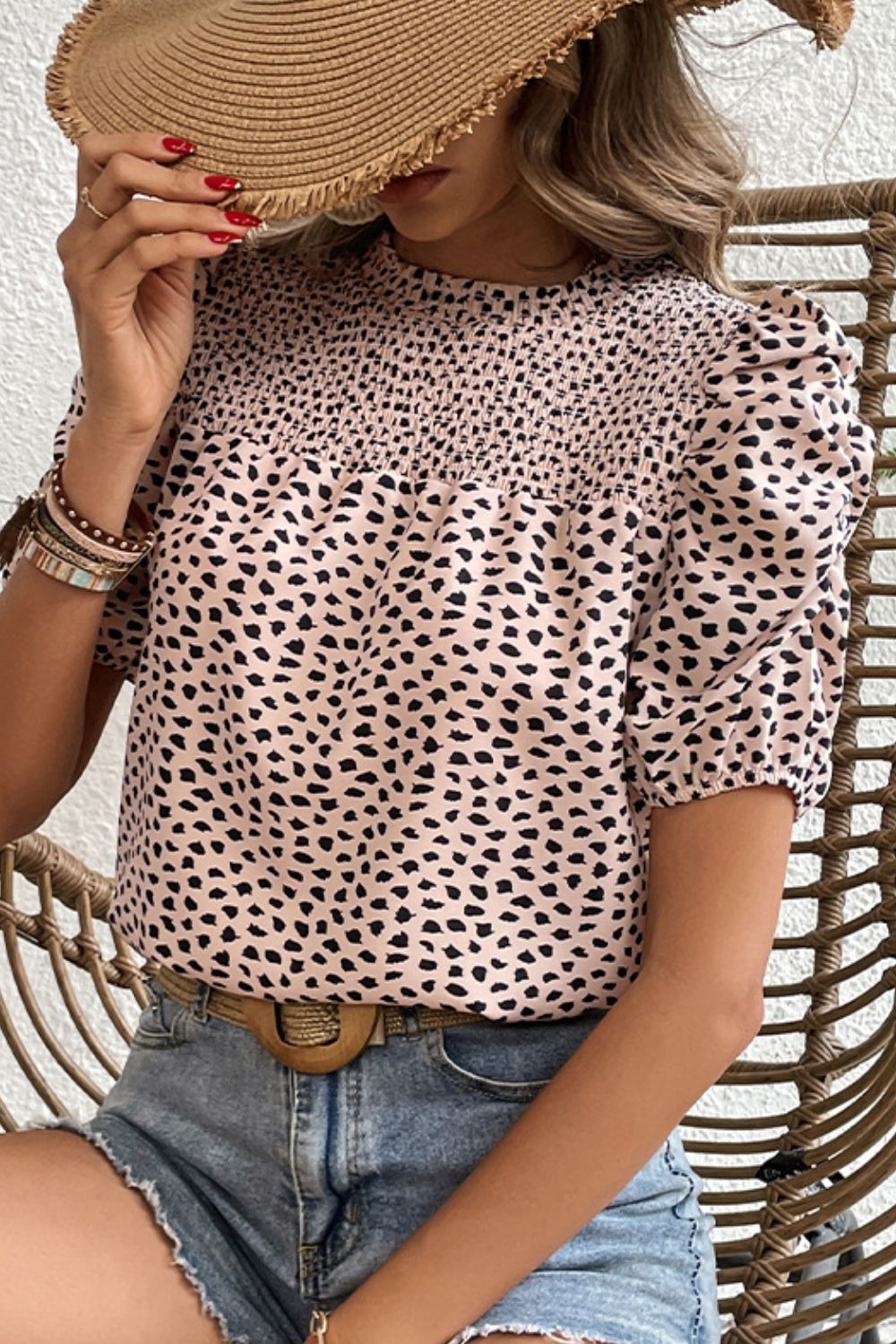 Piper Smocked Puff Sleeve Blouse