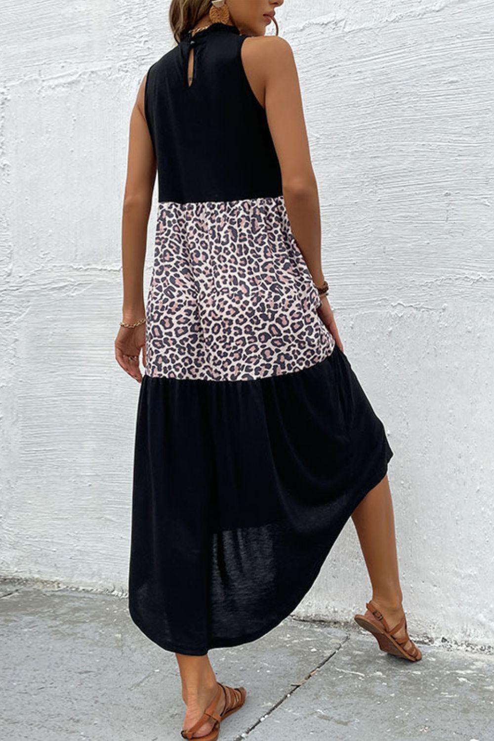 Maxine Contrast Sleeveless Maxi Dress
