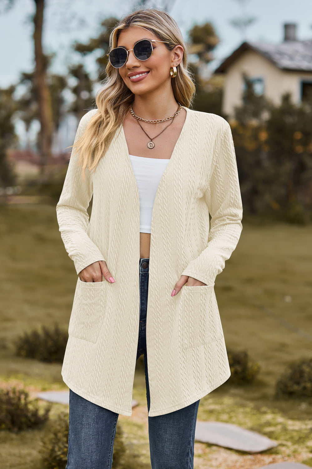 Simple & Easy Cable-Knit Cardigan