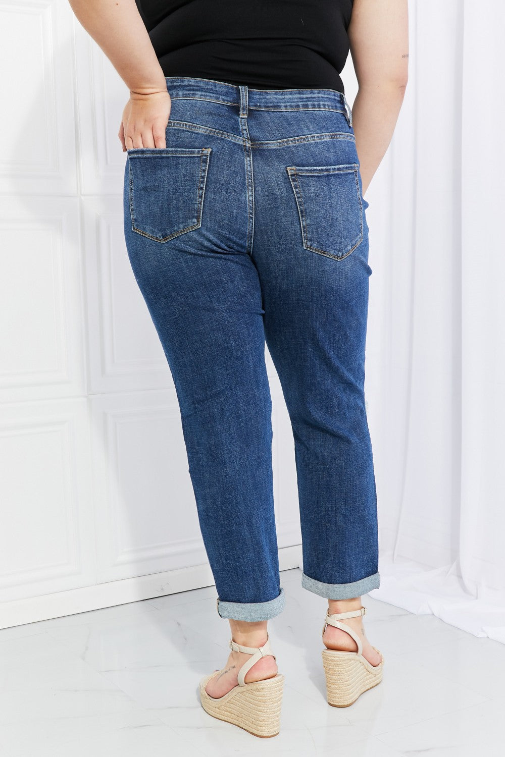 Vervet by Flying Monkey Distressed Cropped Jeans