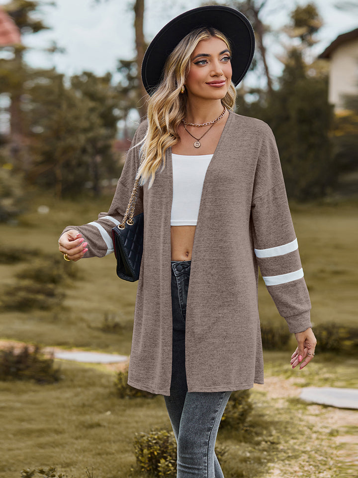 Long Double Stripe Cardigan