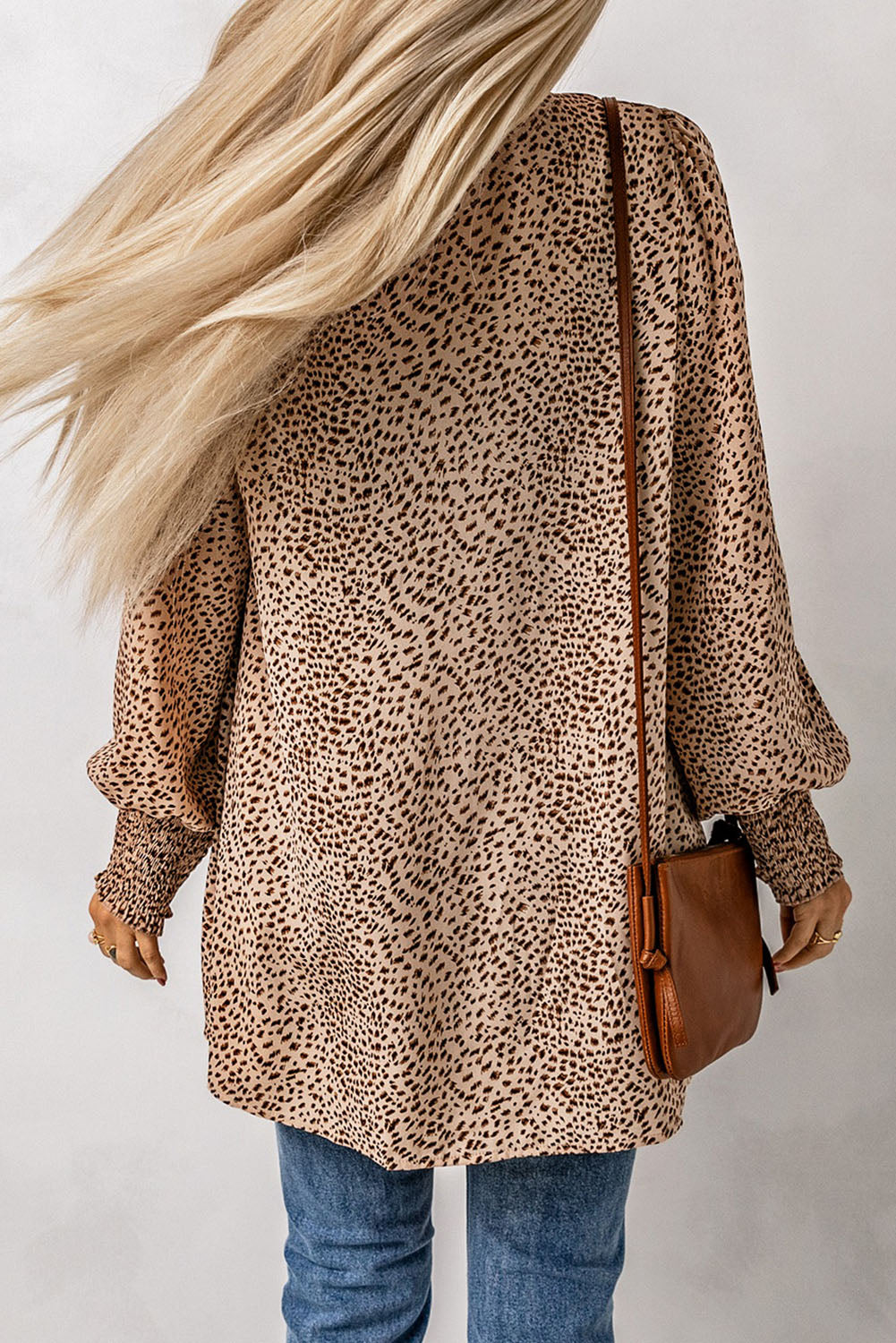 Leopard Balloon Sleeve Cardigan