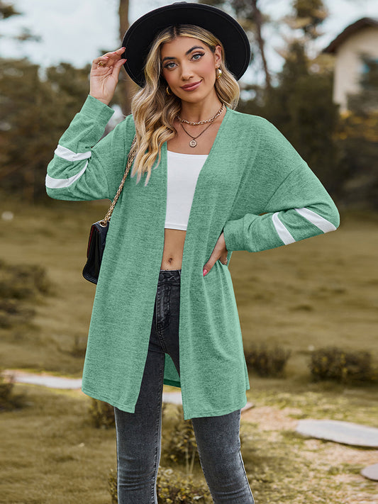 Long Double Stripe Cardigan