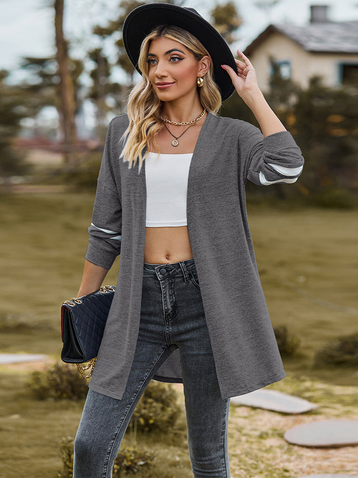 Long Double Stripe Cardigan