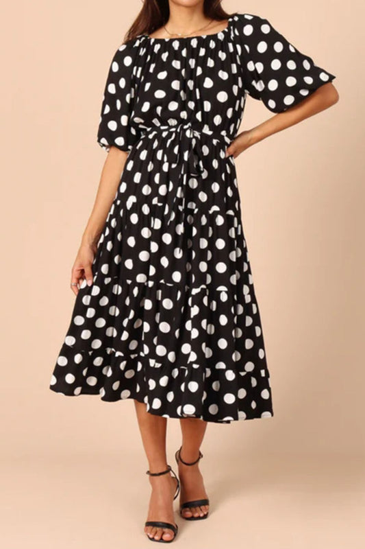 Dottie Tie Waist Midi Dress