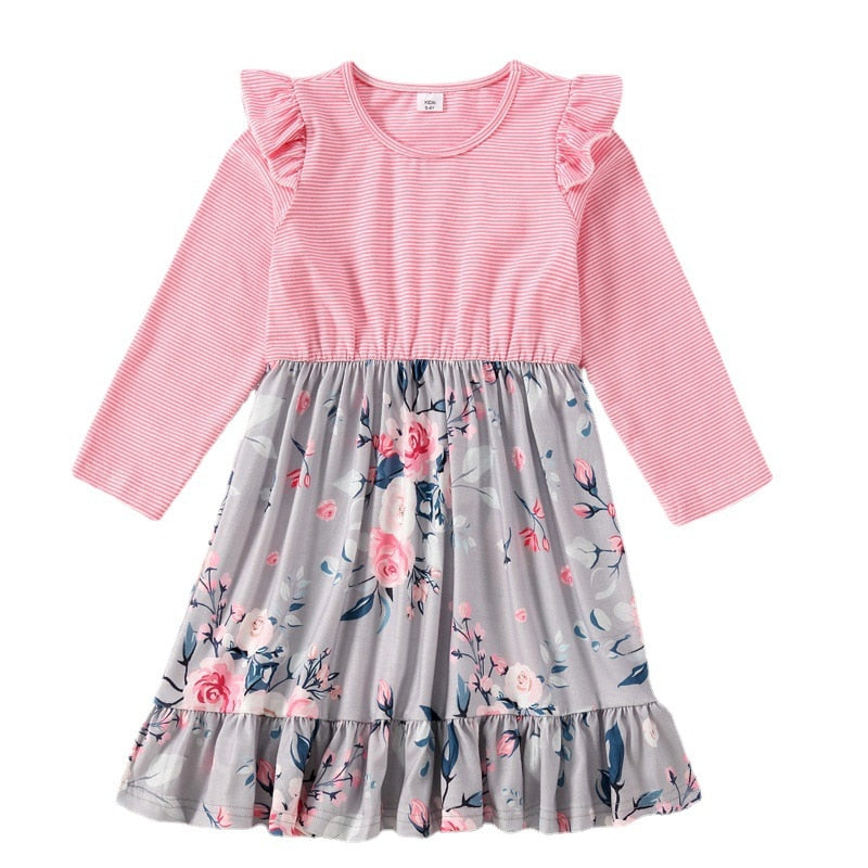 Grey Floral Outfits for Mommy & Me
