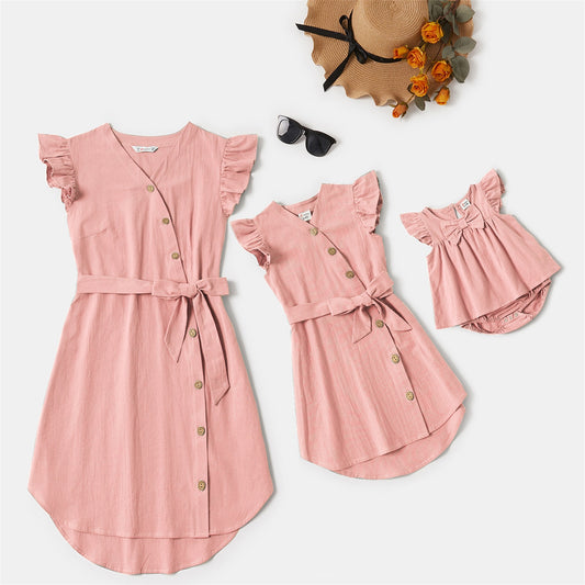 Patty Cake Flutter Sleeve Mommy & Me Dress