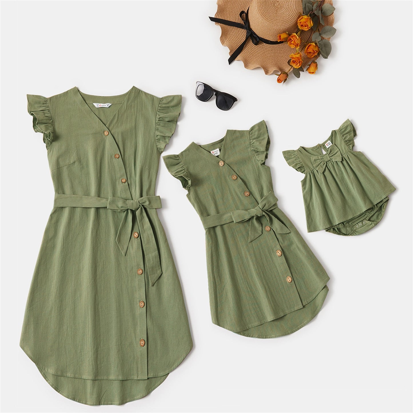 Patty Cake Flutter Sleeve Mommy & Me Dress