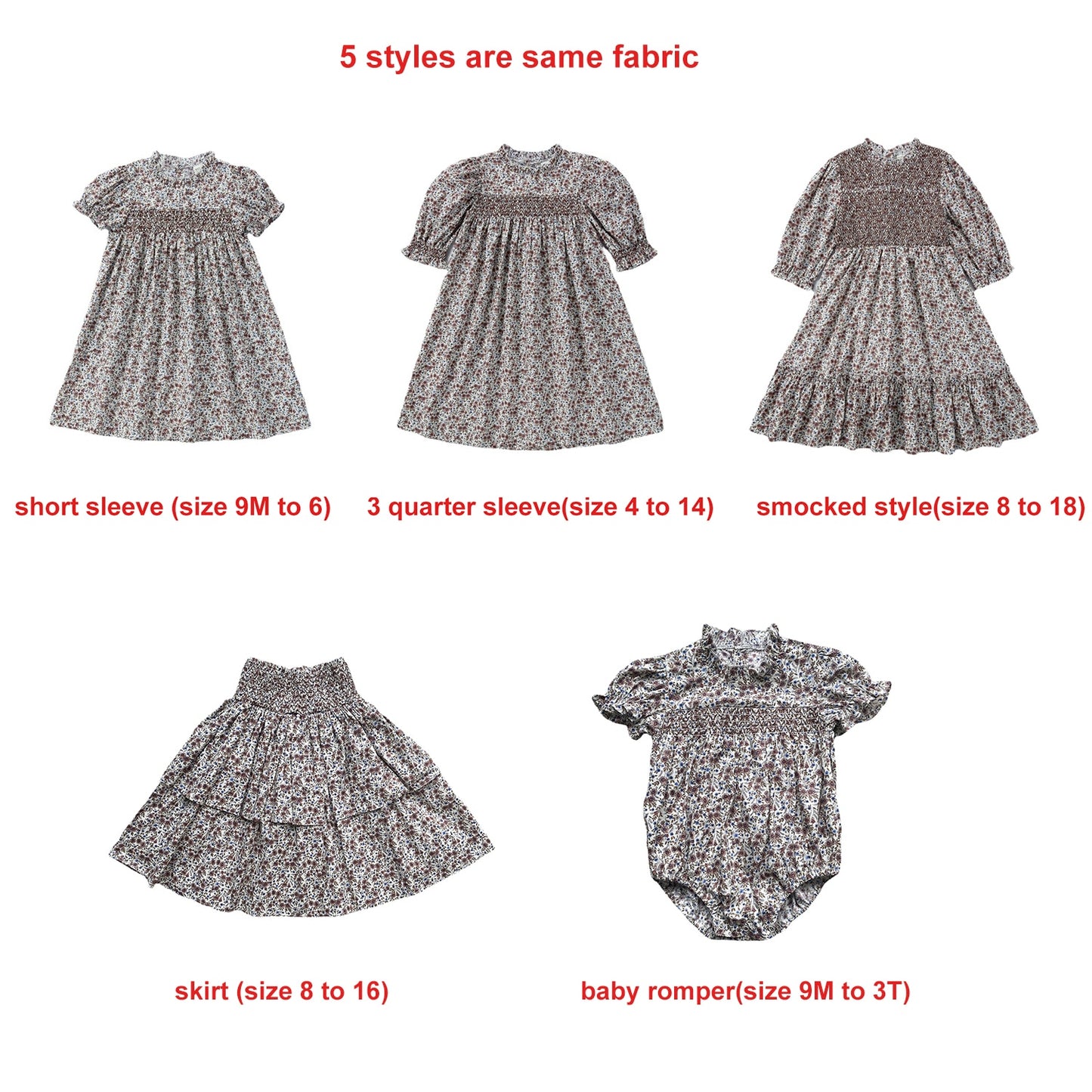 Homestead Floral Girls, Boys, Toddler and Baby Outfits