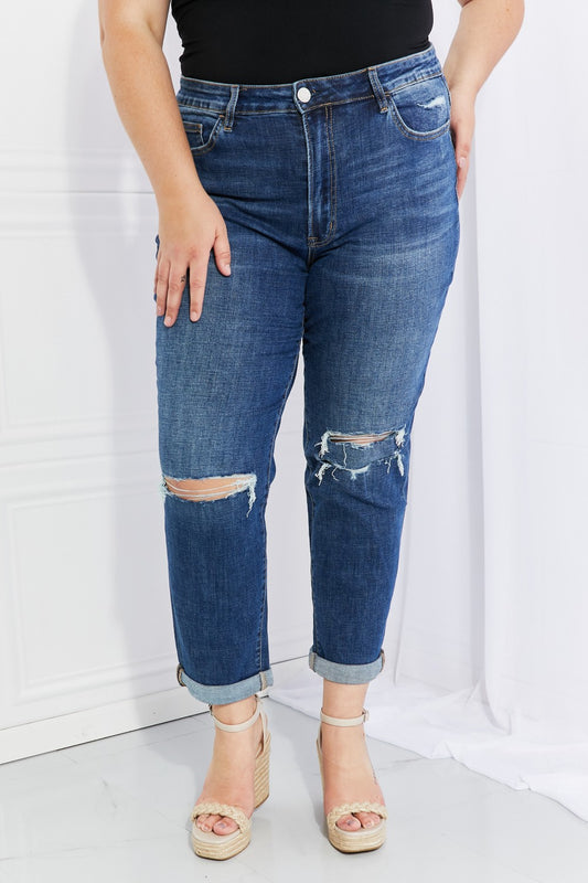 Vervet by Flying Monkey Distressed Cropped Jeans