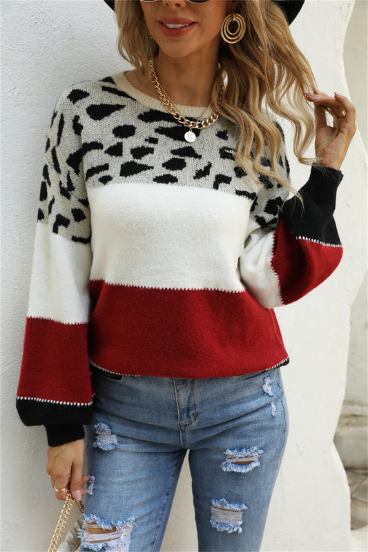 Color Pop Lantern Sleeve Sweater